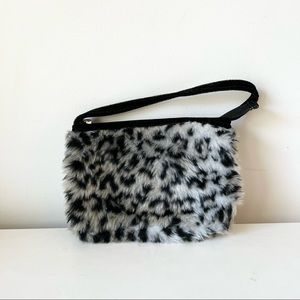 Vintage Y2K mcbling animal print leopard fur cheetah mini bag pouch